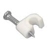 Clip fissacavo CLPRW-5  bianco con chiodo per cavi da 5 mm 